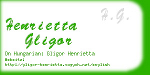 henrietta gligor business card